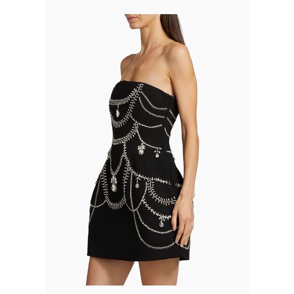 SIMKHAI Arta Embellished Strapless Minidress Size 6 - Picture 3 of 16